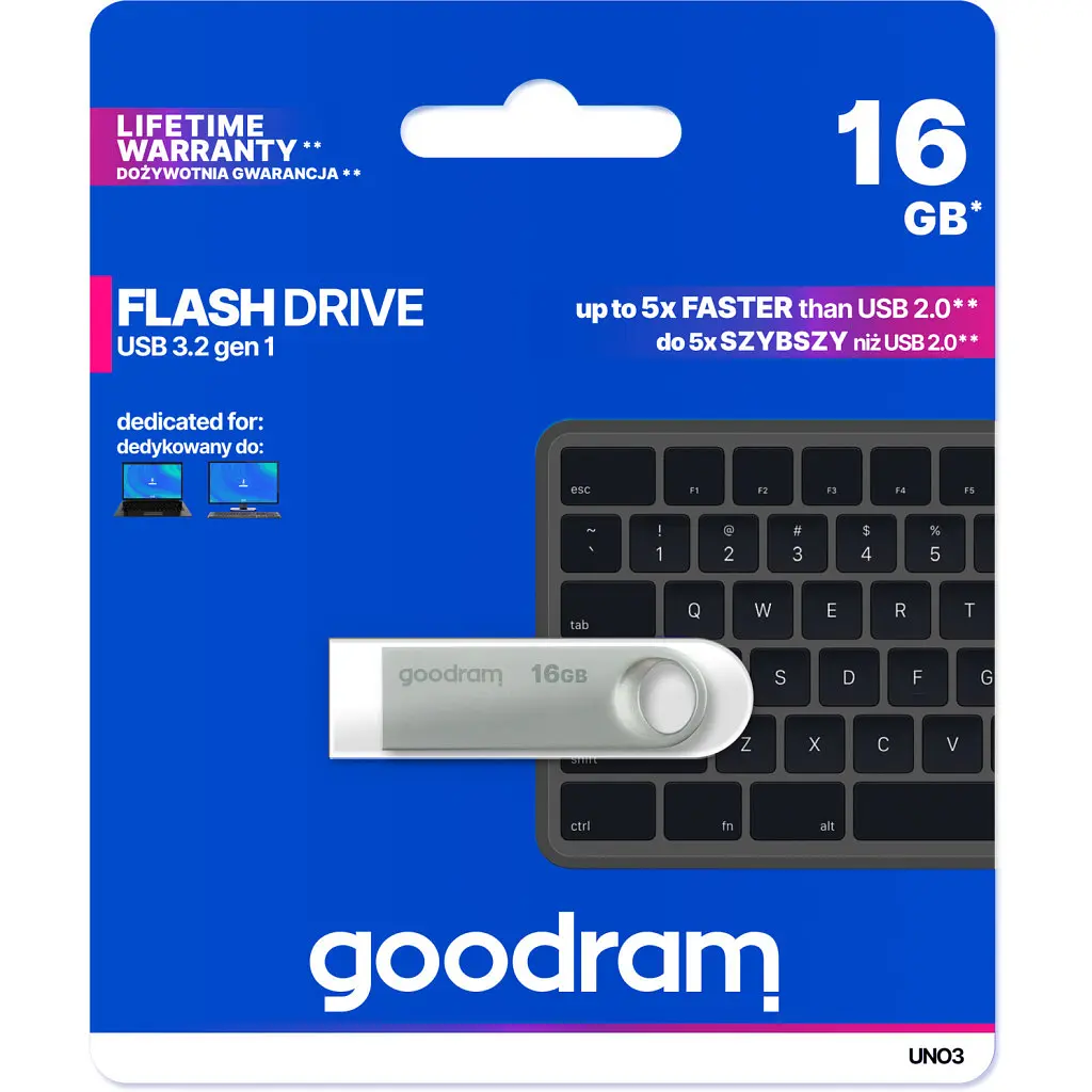 USB флеш накопичувач Goodram 16GB UNO3 Steel USB 3.2 (UNO3-0160S0R11) - фото 4