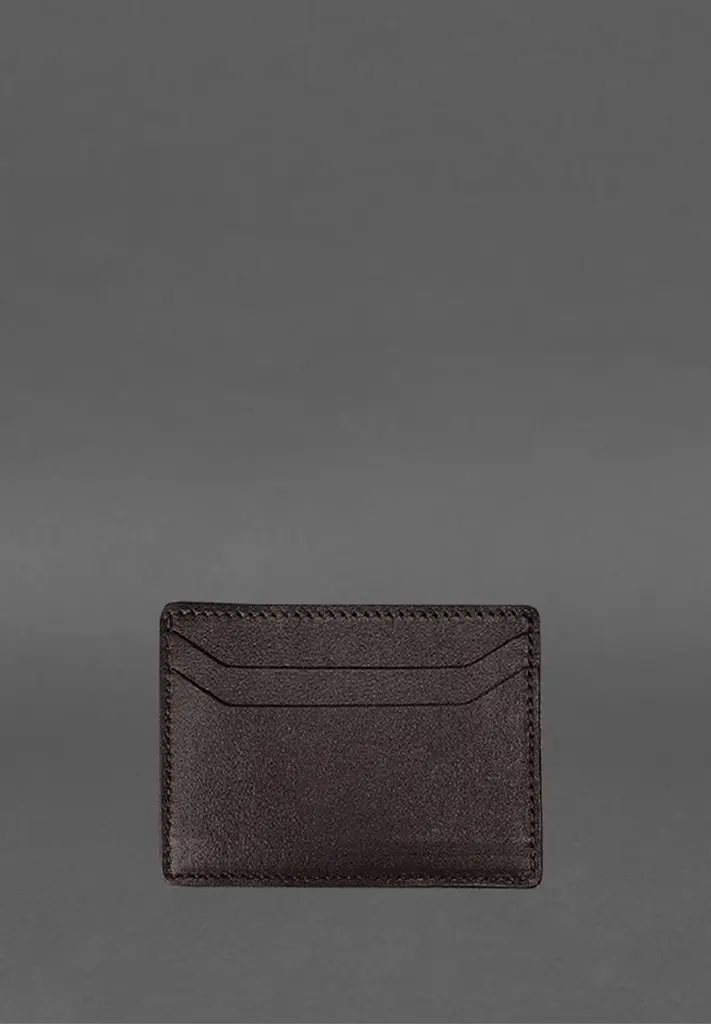 Кожаный кард-кейс (портмоне) 10.0, коричневый - фото 2