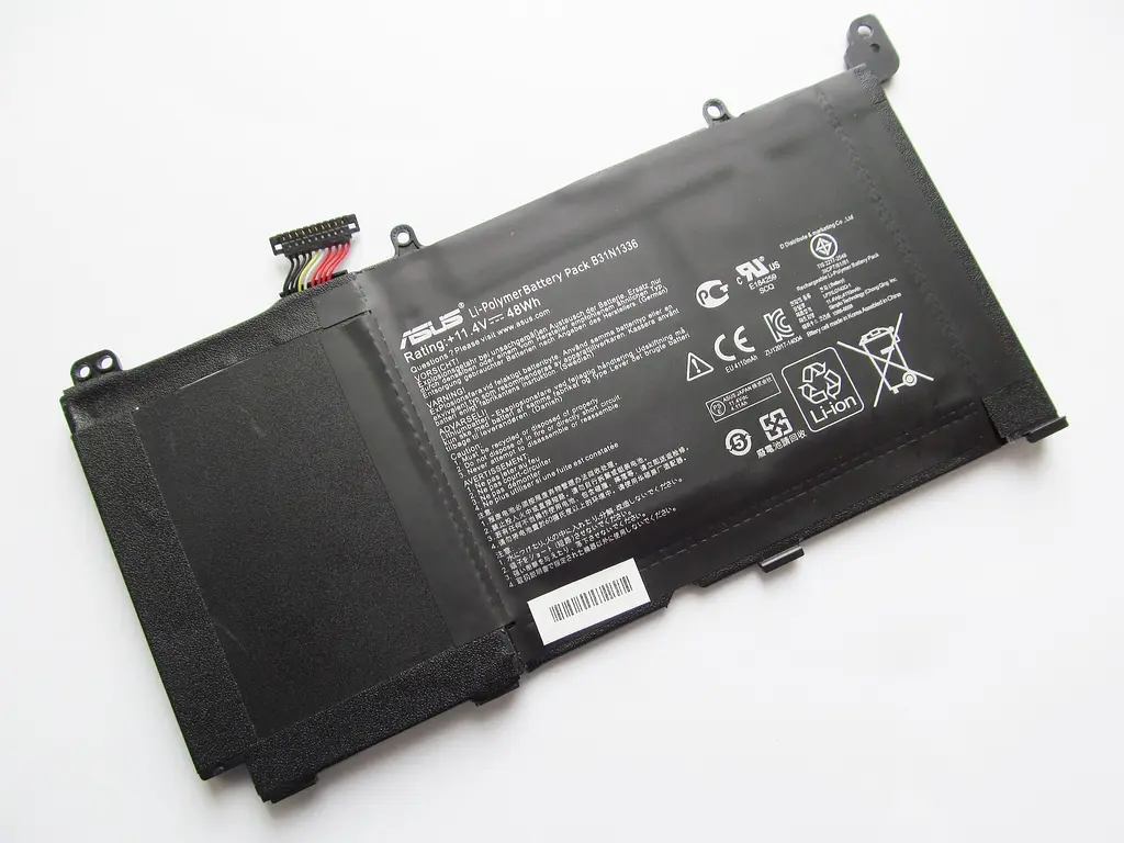 Акумулятор для ноутбука Asus VivoBook S551 B31N1336, 4110 mAh (48Wh), 3cell, 11.1V, Li-Po, чорний - фото 2