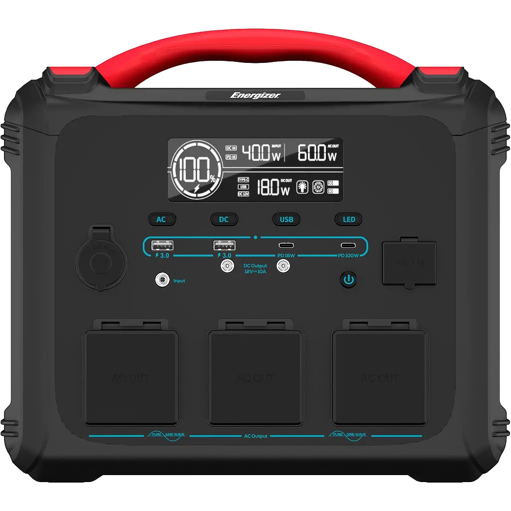Зарядна станція Energizer / 1200 Вт / 1102 Вт/ч / LiFePO4 (PPS1100W2F) - фото 4