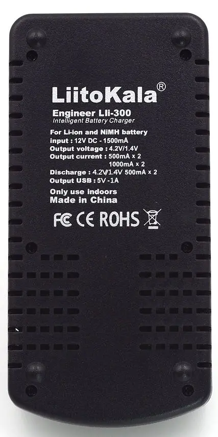 Зарядний пристрій LiitoKala Lii-300, 2x(Lion/NiMH/NiCd), Power Bank, discharge function, display - фото 5