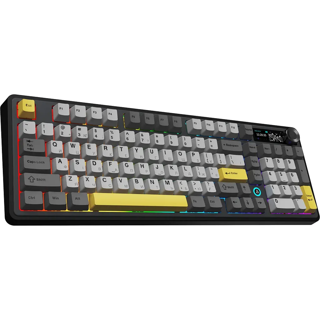 Клавиатура Ajazz AK980 V2 Gift Switch V2 Black/Grey/Yellow (AK980-V2-G-BGY) [156884] - фото 4