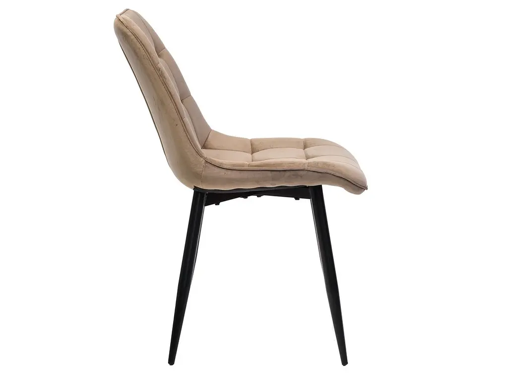 Стілець N-46 капучино велюр + чорний - фото 2