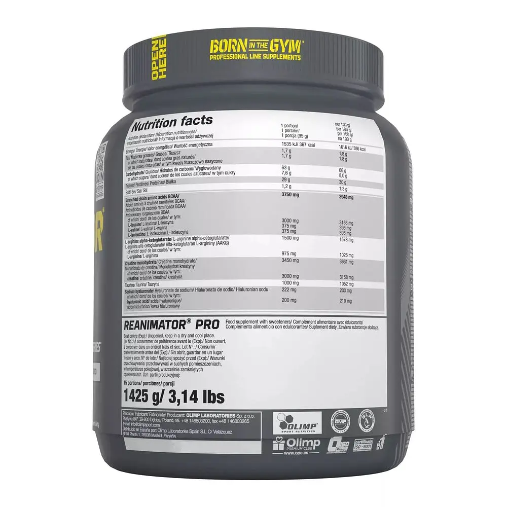 Післятренувальний комплекс Olimp Sport Nutrition Reanimator Pro, 1.425 кг - Яблуко - фото 2