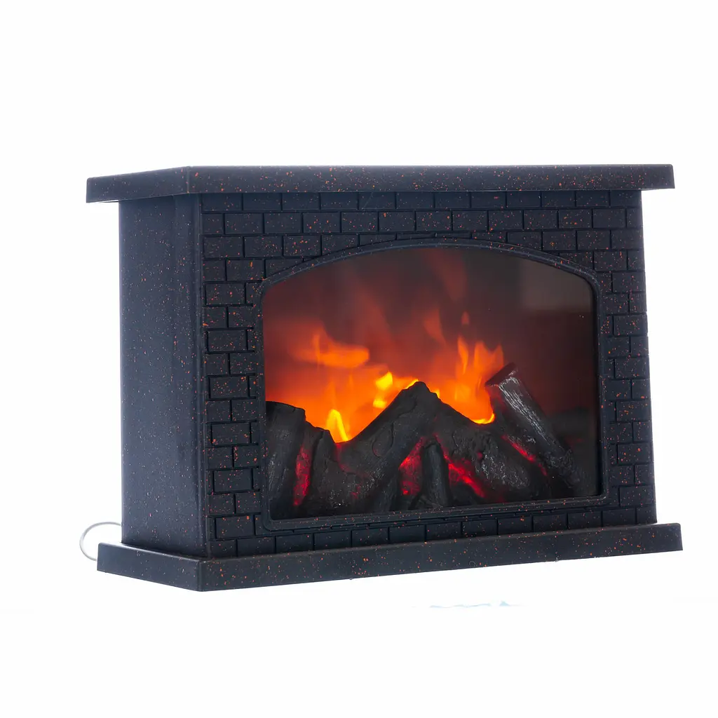 Камін-світильник новорічний декоративний Yiwu з LED-підсвіткою USB 12×20×27.5 см CR-3-4  - фото 2