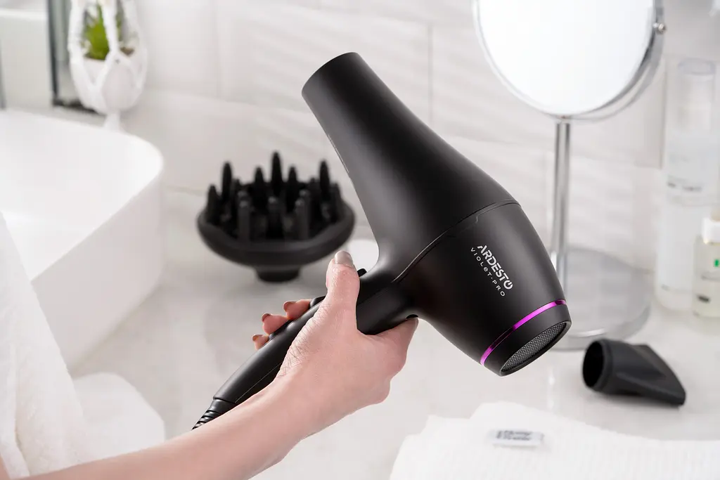Фен Violet PRO HD-Y222PRO, 1850-2200Вт, 2 швидкості, 3 темп.режима, дифузор, чорний ARDESTO teh0017658 - фото 5
