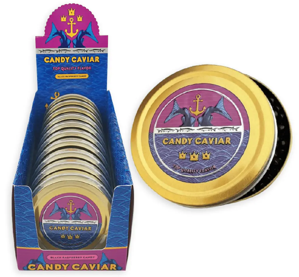 Цукерки Candy Caviar Black Raspberry Tin 42г - фото 5