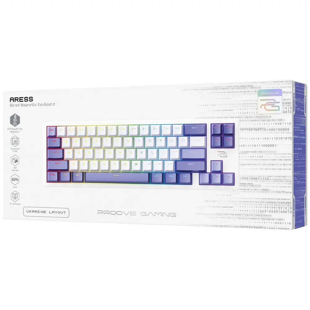 Дротова магнітна клавіатура Proove Gaming Aress (Ukraine Layout), в асортименті - фото 2