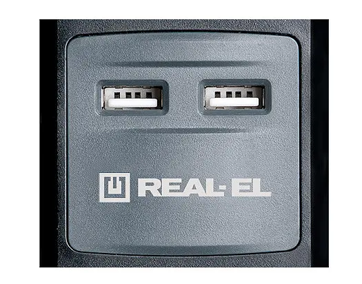Фільтр живлення REAL-EL RS-3 USB Charge - фото 2