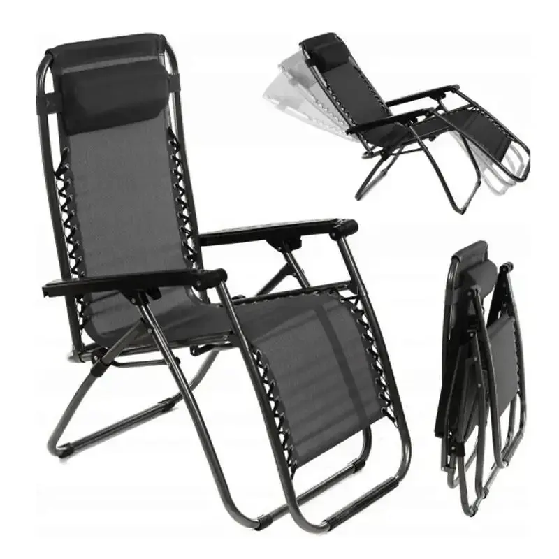 Шезлонг Garden Line Relax до 130 кг Black - фото 3