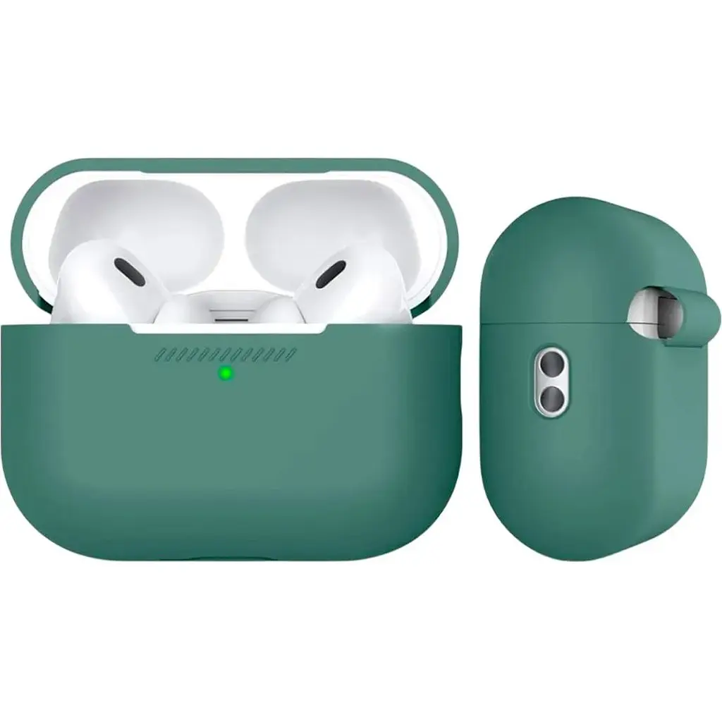 Чехол AhaStyle Colorful Silicone Case для AirPods Pro 2 Midnight Green [CP-187-2-C-PG] [133839] - фото 2