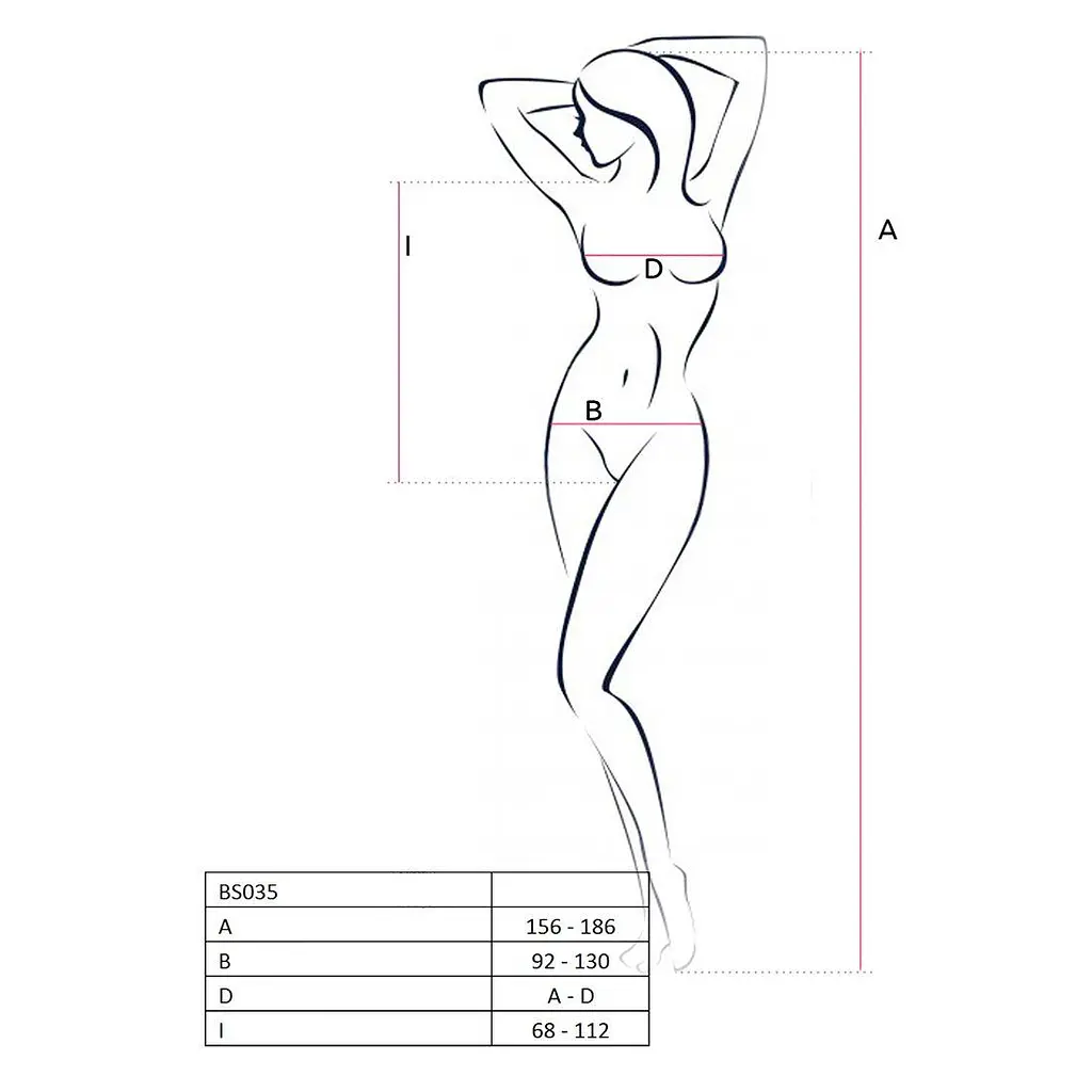 Бодистокинг Passion BS035 pink боди имитация топа и трусиков S/M/L - фото 4