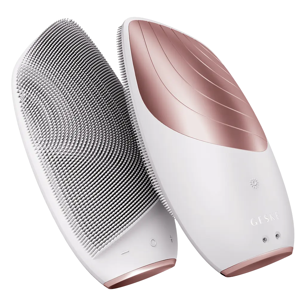 Електронна звукова термощітка для обличчя GESKE Sonic Thermo Facial Brush 6 в 1 пудрова - фото 3