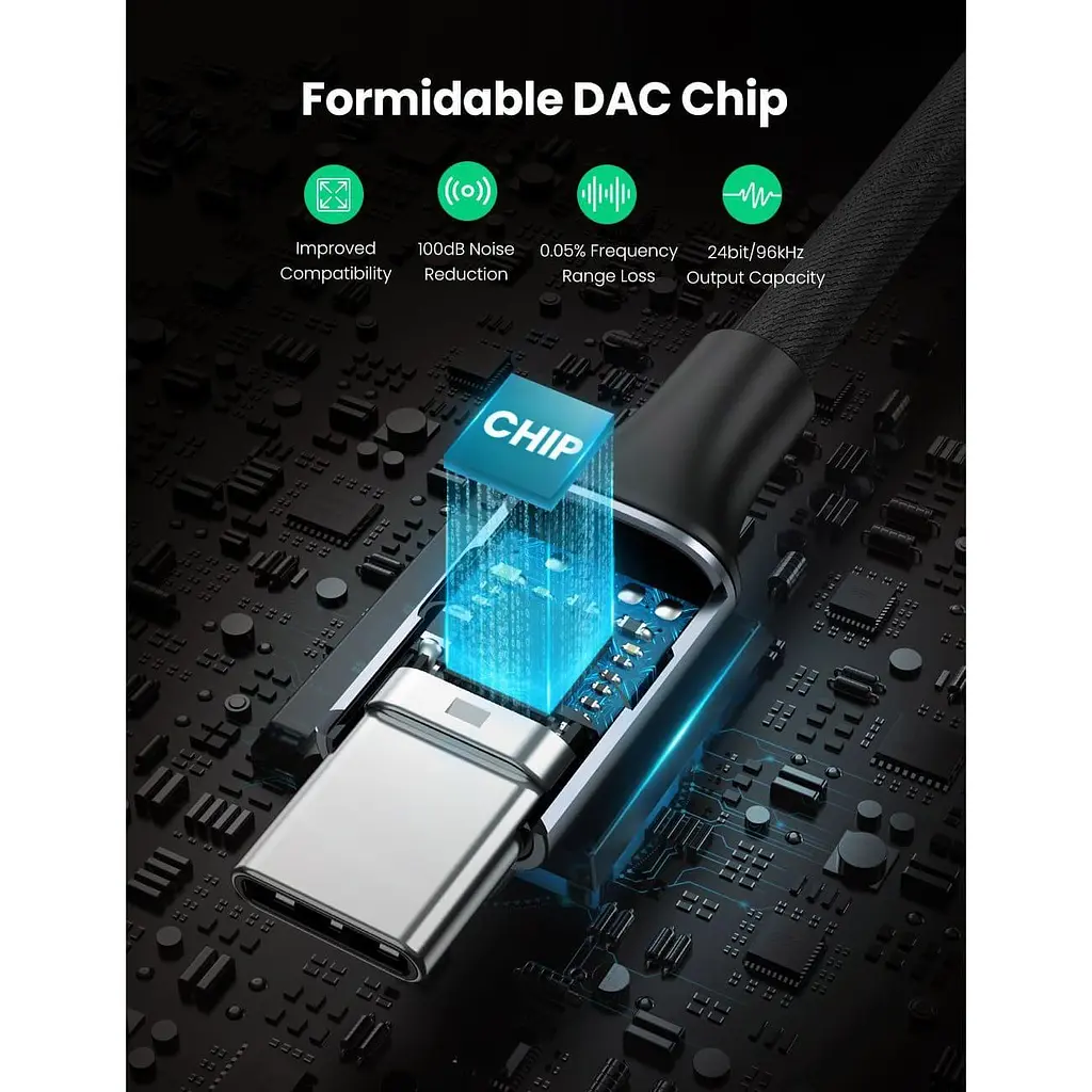 Перехідник Ugreen USB-C to 3.5mm M/F 0.10m AV161 (80154) - фото 3