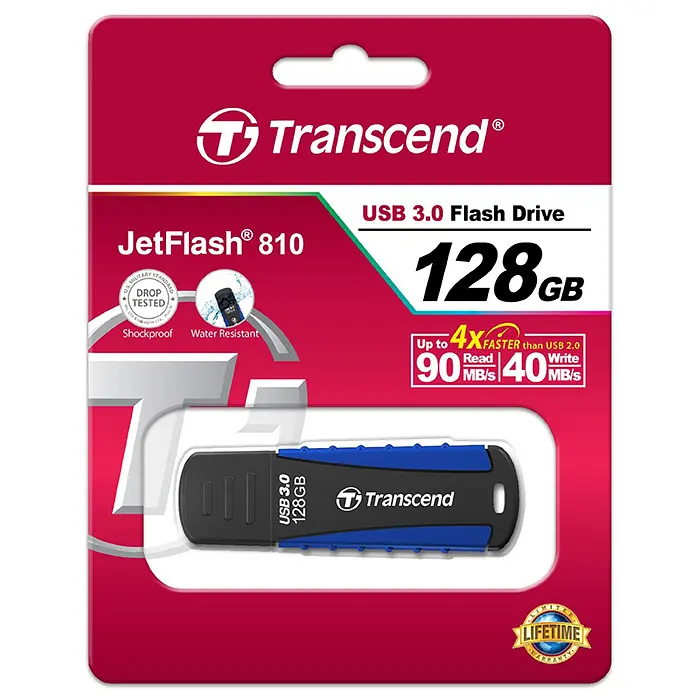 Флеш-накопичувач Transcend USB3.0 128GB JetFlash 810 Blue (TS128GJF810) - фото 2