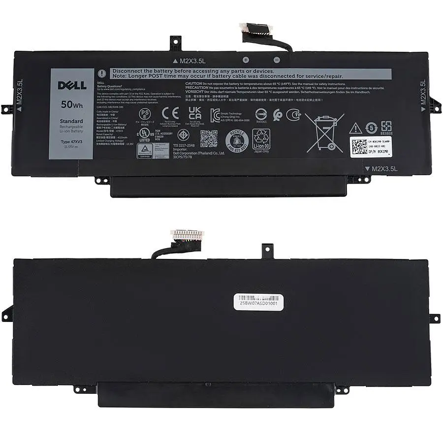 Батарея для ноутбука Dell 5Y3T9 (Latitude 9330 9330 2-in-1 9330 4JG2Y) 11.55V 4113mAh Чорний - фото 2