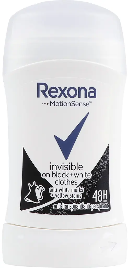 Антиперспірант Rexona Invisible On black+white стік 40 мл - фото 3