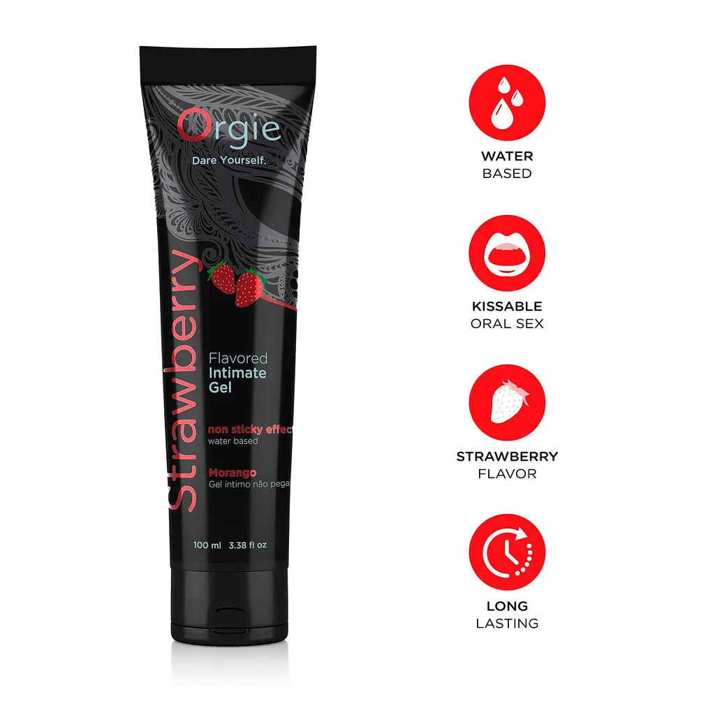 Лубрикант на водній основі Orgie Lube Tube Strawberry, 100 мл, зі смаком та ароматом полуниці - фото 3