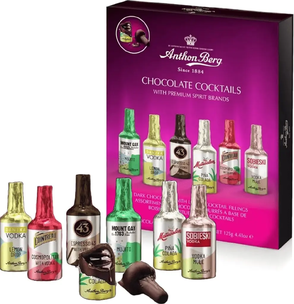 Шоколадні пляшечки з коктейлями Anthon Berg Chocolate Cocktail Liqueurs 8шт, 125г - фото 2