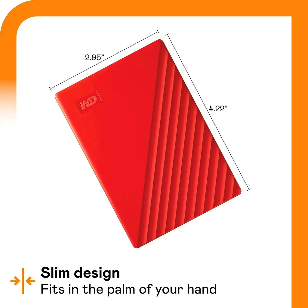 Внешний жёсткий диск Western Digital External WD My Passport 6TB USB 3.2 Red (WDBR9S0060BRD-WESN) - фото 8