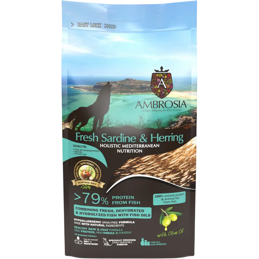 Набор сухого дегустационного корма для собак Ambrosia Mediterranean 600 г (6 шт. х 100 г) - фото 2