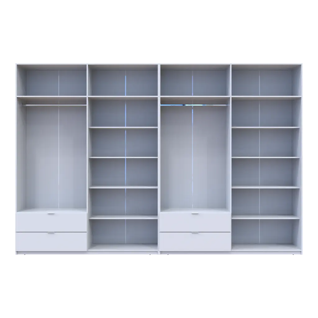 Шафа для одягу Doros Лукас Біла 4+4 ДСП 360х50х240 (42005142) - фото 5