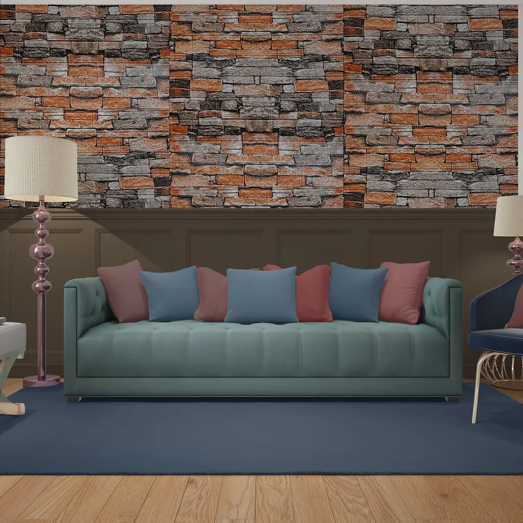 Самоклейка декоративна 3D панель 3D Loft під цеглу піщаник в рулоні 3080x700x3мм - фото 8