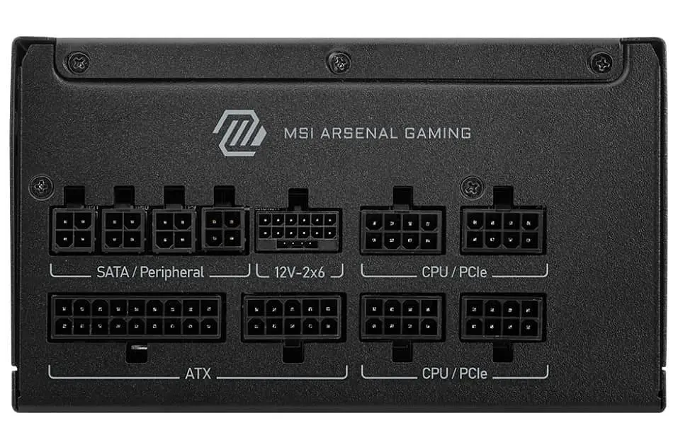 Блок живлення MSI MAG A850GLS 850W ATX 3.1 80+ Gold (MAG A850GLS PCIE5) Black - фото 2