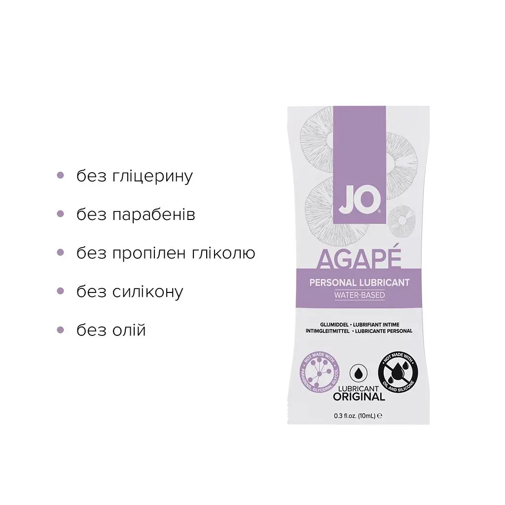 Набір лубрикантів Foil Display Box – JO Agape Lubricant – 12 × 10ml - фото 3