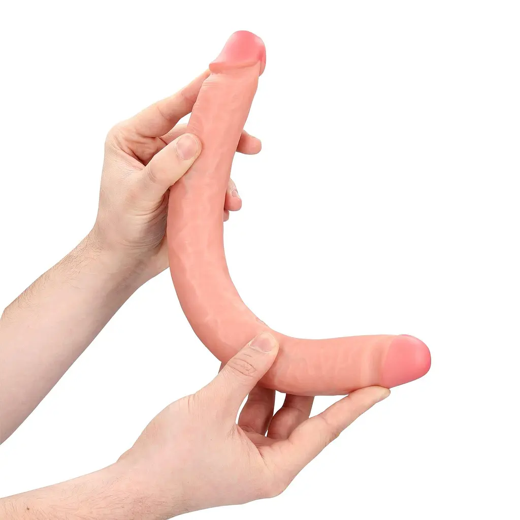 Двосторонній фалоімітатор RealRock Double Dong 14", 35.6 см (тілесний) - фото 3
