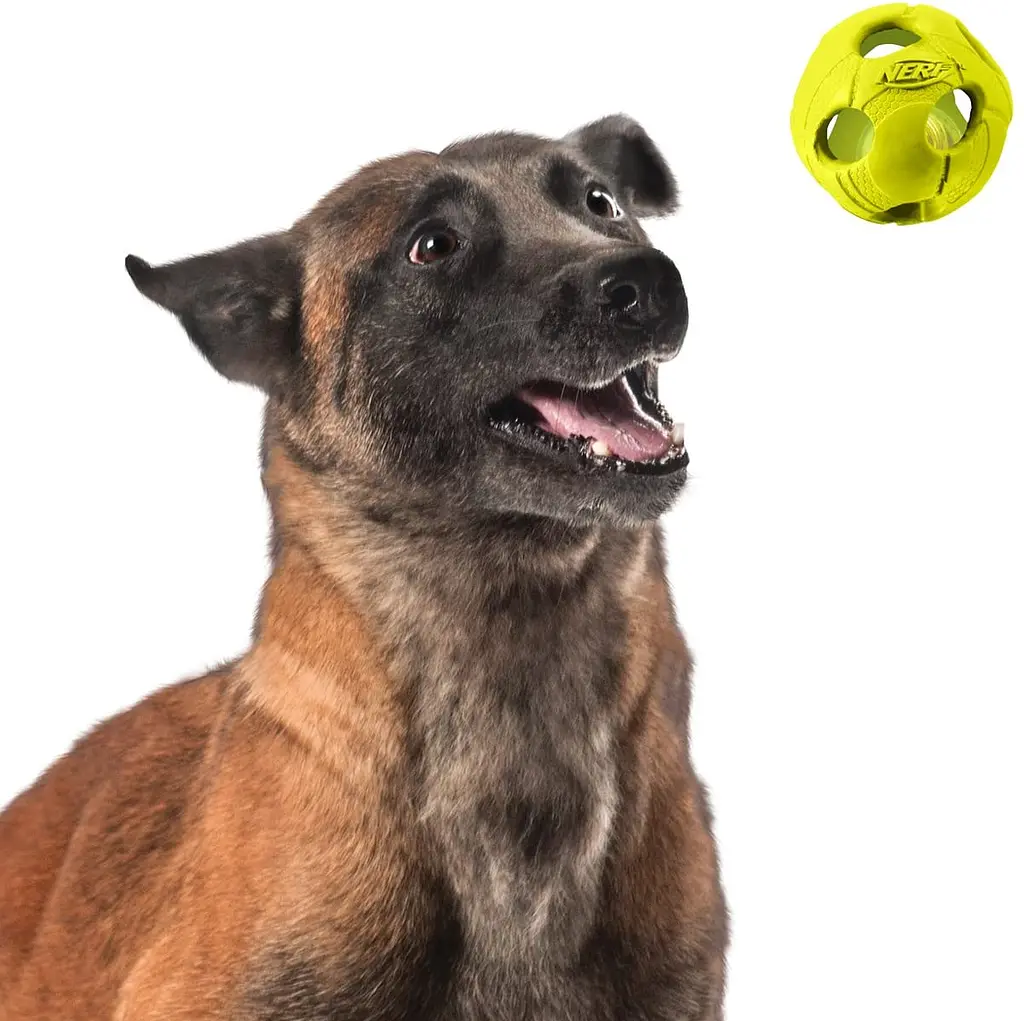 Іграшка-м'яч для собак середніх і великих порід Nerf Dog Rubber Bash Ball з LED підсвіткою - фото 5
