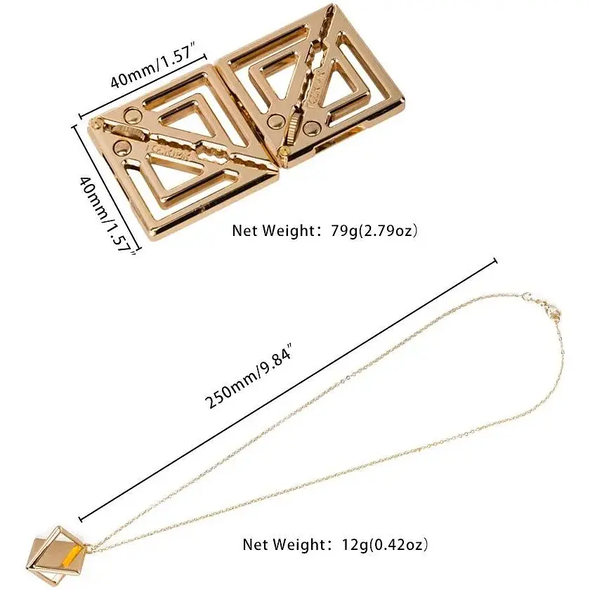 Затискачі для сосків з легкої підвіскою Lockink Adjustable Nipple Clamps With Light Pendant - Golden - фото 8