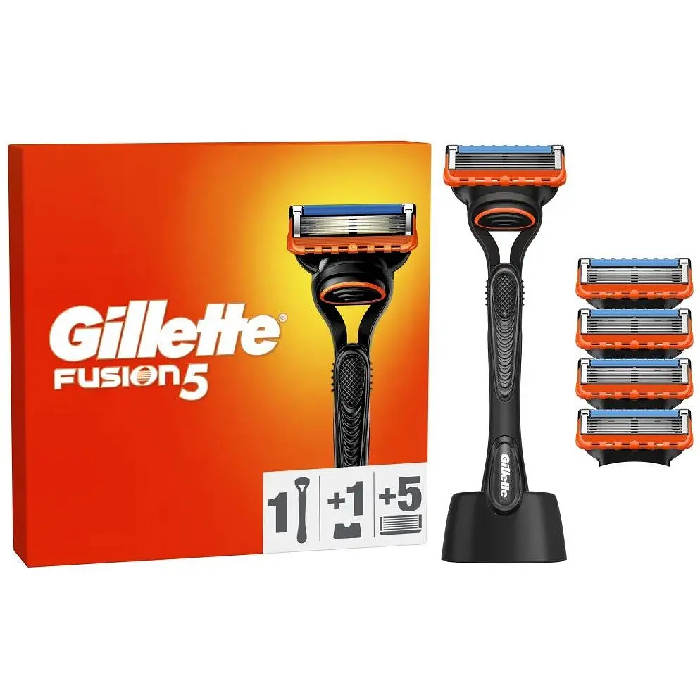 Бритва Gillette Fusion5 з 5 змінними картриджами + Підставка (8700216356794)