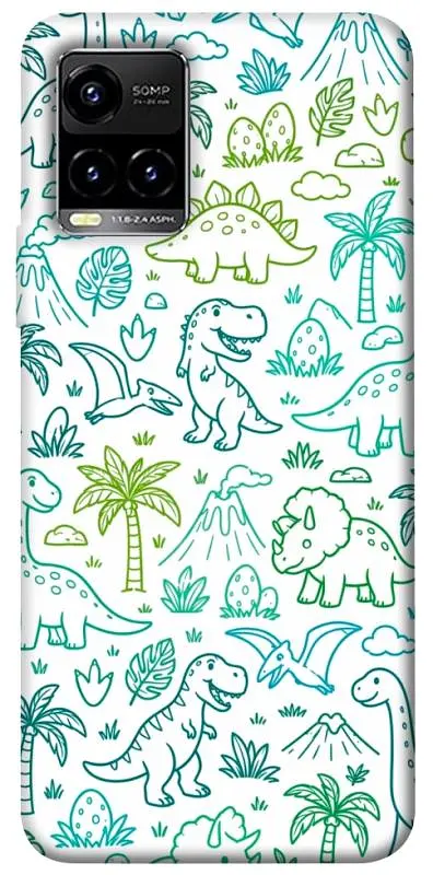TPU чохол Demsky Dino pattern для Vivo Y21 / Y33s