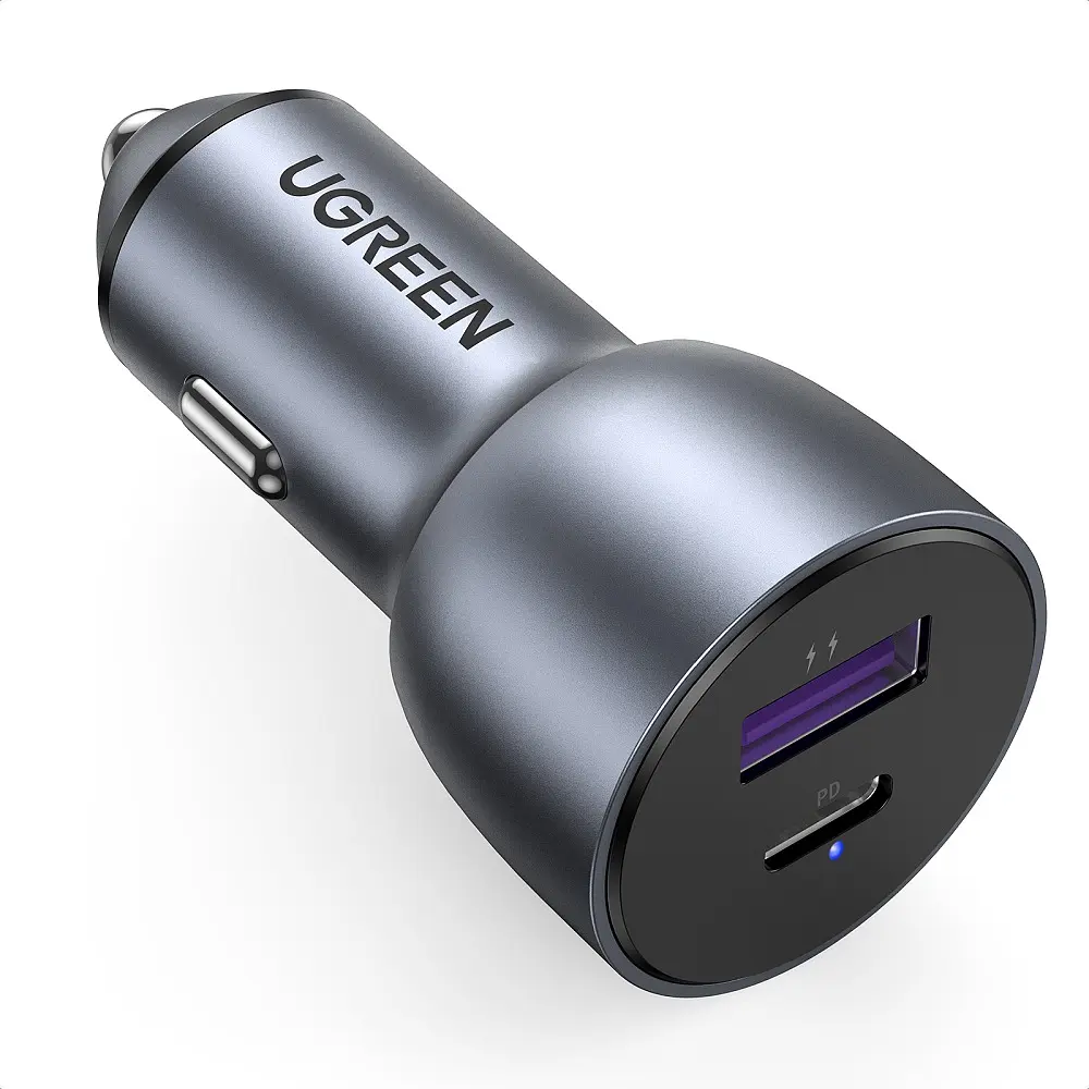 Автомобільний зарядний пристрій UGREEN CD213 2-Port Fast Car Charger gray (UGR-60980) - фото 3