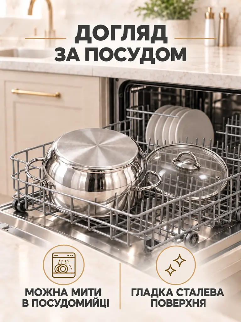 Набір каструль 9 предметів із нержавіючої сталі 18/10 для приготування їжі сталевий (37261103) - фото 9