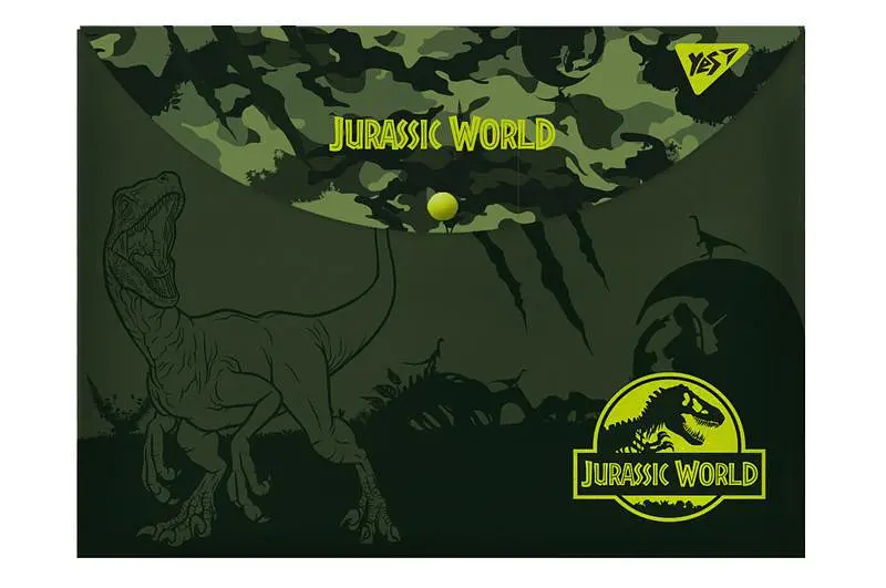 Папка-конверт YES Jurassic World для документів та зошитів А4 з кнопкою (491739)