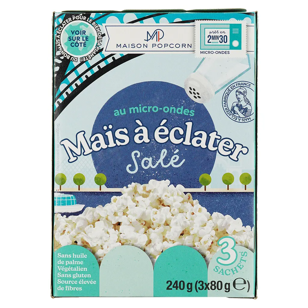Попкорн Natais Maison Popcorn, соленый, 240 г (805929) - фото 2