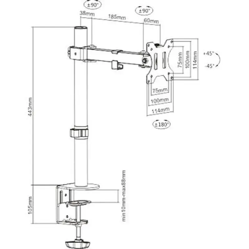 Кронштейн Brateck LDT12-C011 - фото 2