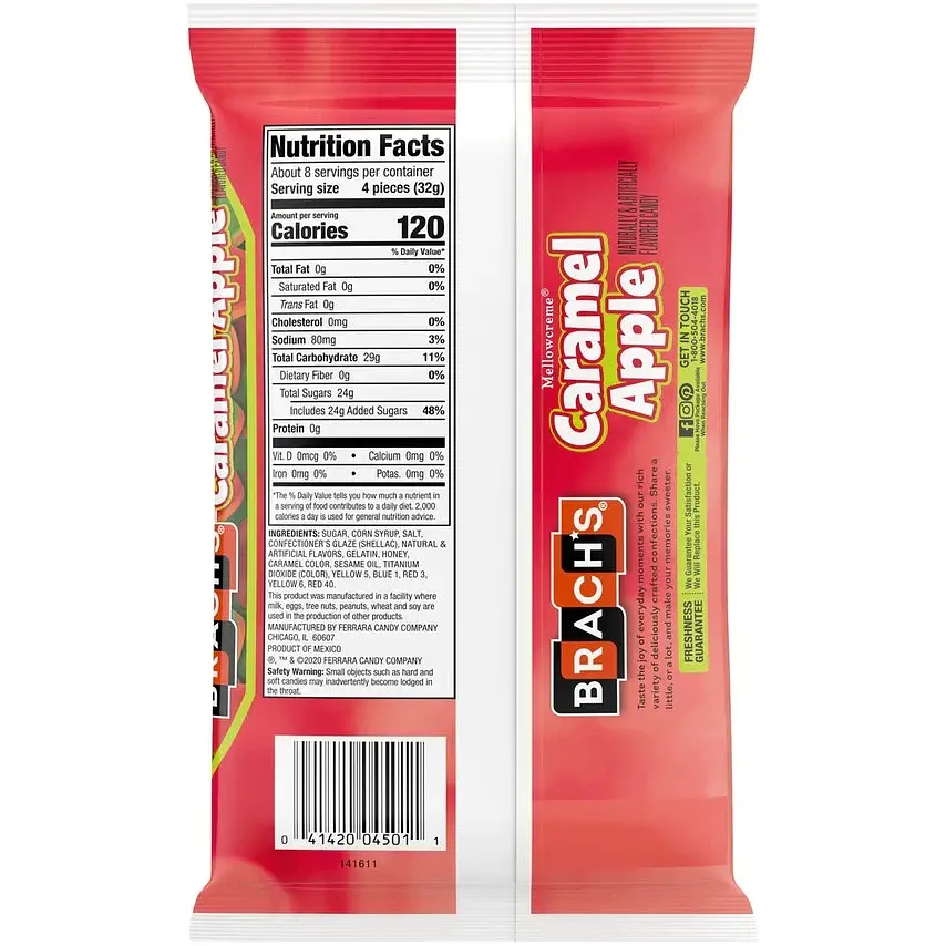 Цукерки Brach's Caramel Apple Mellowcreme 255g - фото 3