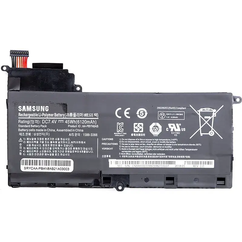 Акумулятор для ноутбуків SAMSUNG NP530U4B Series (AA-PBAN8AB) 7.4V 6120mAh (original) (NB490011) - фото 2