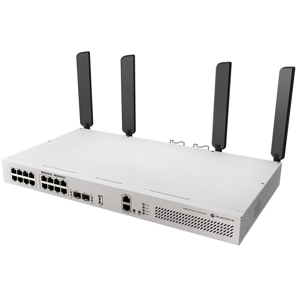 Комутатор Mikrotik CRS418-8P-8G-2S+5axQ2axQ-RM 17xGig Eth ports 8 with 802.3af/at PoE-out support - фото 2