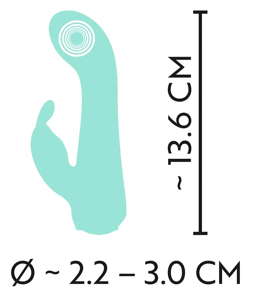 Вібратор-кролик Cuties Mini 13.6 см бірюзовий - фото 3