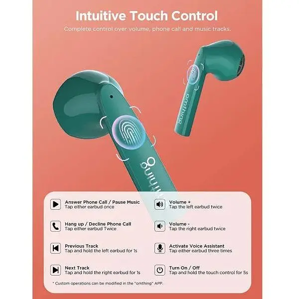 Бездротові навушники Omthing Airfree Pods EO005 зелені - фото 3