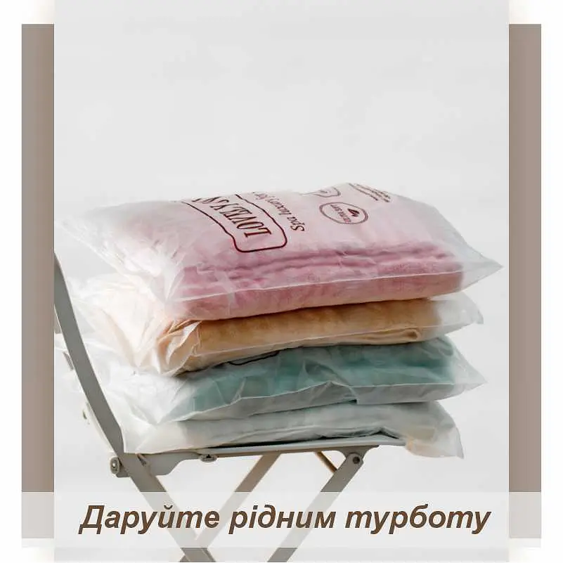 Набор полотенец Lovely Svi 3 шт.: 70 x 140 см, 50 x 90 см, 33 x 33 см Зеленый (701404) - фото 6