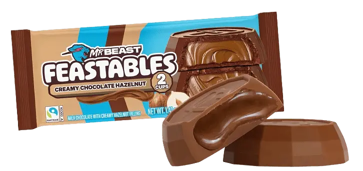 Шоколадні цукерки Feastables MrBeast Creamy Hazelnut Chocolate Cups 40г - фото 2