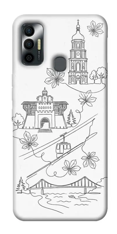 TPU чохол Demsky Kyiv spirit для TECNO Spark 7