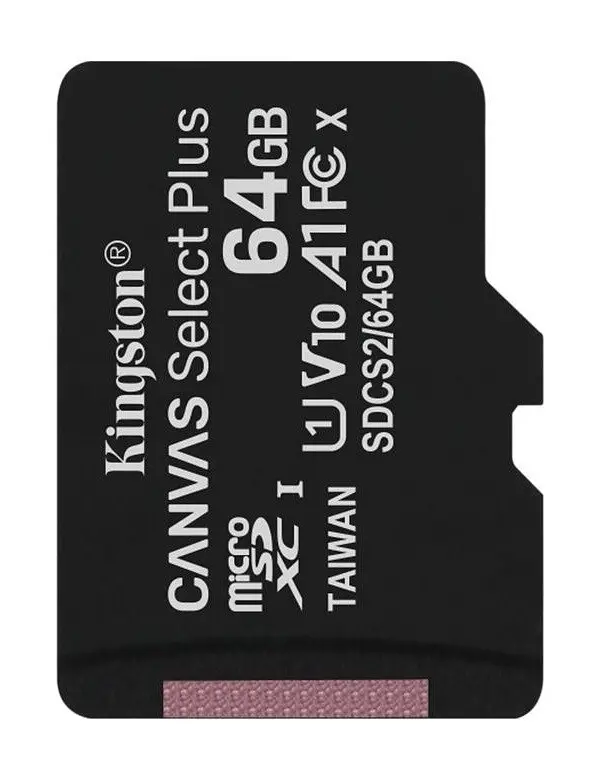Карта пам'яті Kingston microSDXC 64GB Canvas Select Plus 100R A1 C10 + SD адаптер [SDCS2/64GB] [44878] - фото 2