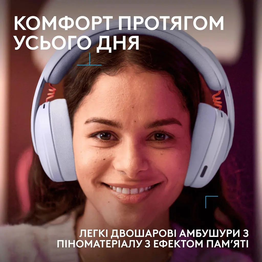 Ігрова гарнітура Logitech G325 Lightspeed Wireless Lilac (981-001538) - фото 3