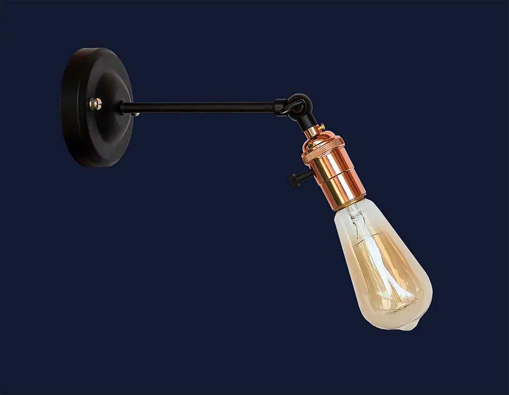 Бра настенное Levistella 752WD1906-1 E27 60W черный розовое золото для дома - фото 2